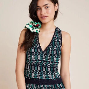 NWT Anthropologie Maeve Cammie Embroidered Peplum Top XS